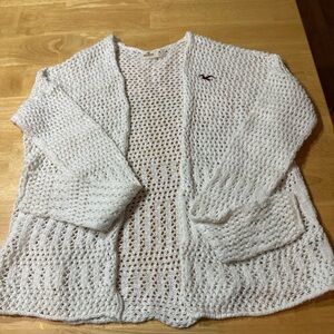 Hollister Cream Knit Sweater Label